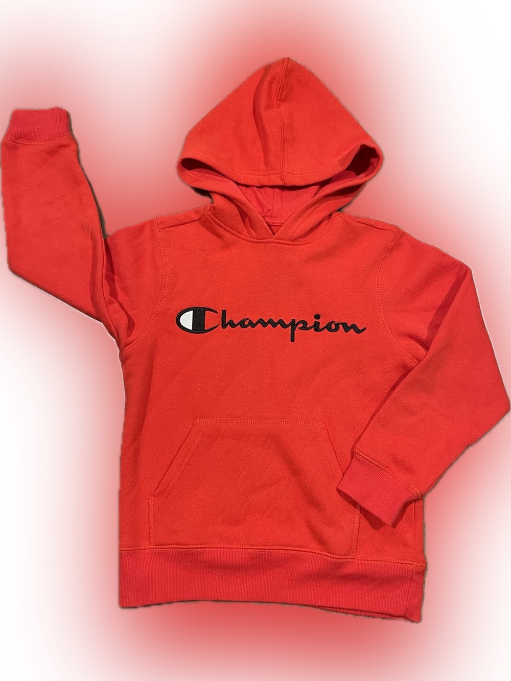 ☀️Champion hoodie, Red & Black, youth XS